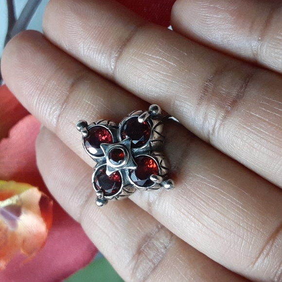 925 Genuine Garnets Earrings and Ring Set. FIRM. - Picture 17 of 17